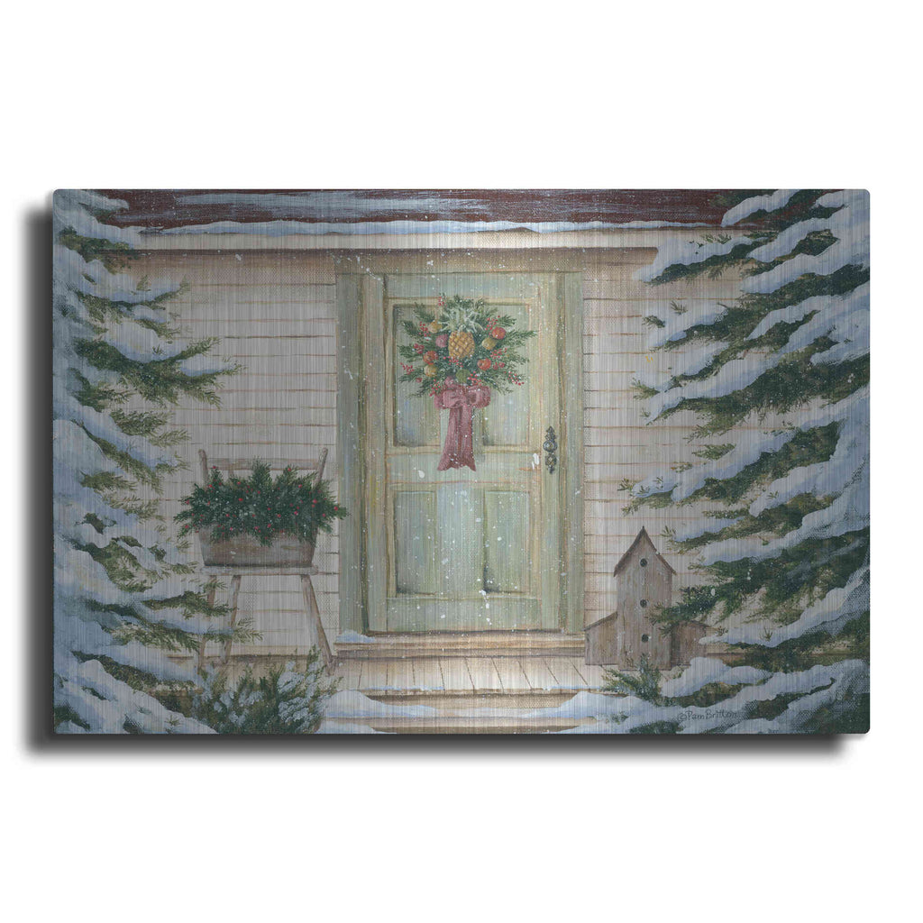 Luxe Metal Art 'Farmhouse Welcome' by Pam Britton, Metal Wall Art