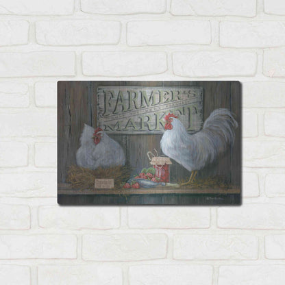 Luxe Metal Art 'Farmer's Market' by Pam Britton, Metal Wall Art,16x12