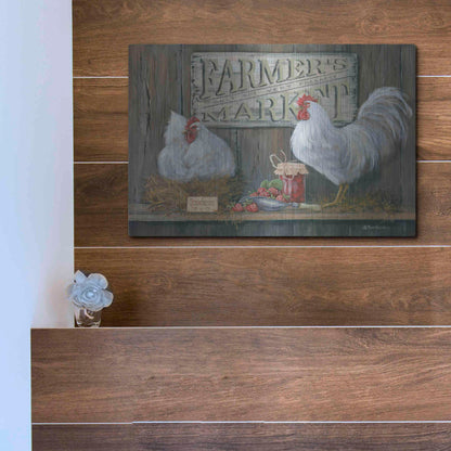 Luxe Metal Art 'Farmer's Market' by Pam Britton, Metal Wall Art,16x12