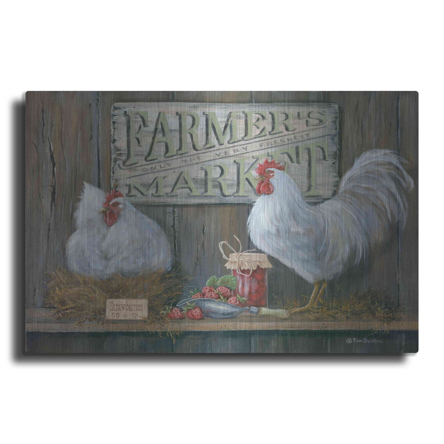 Luxe Metal Art 'Farmer's Market' by Pam Britton, Metal Wall Art