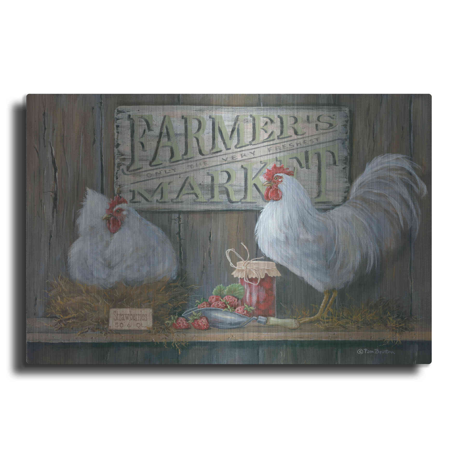 Luxe Metal Art 'Farmer's Market' by Pam Britton, Metal Wall Art