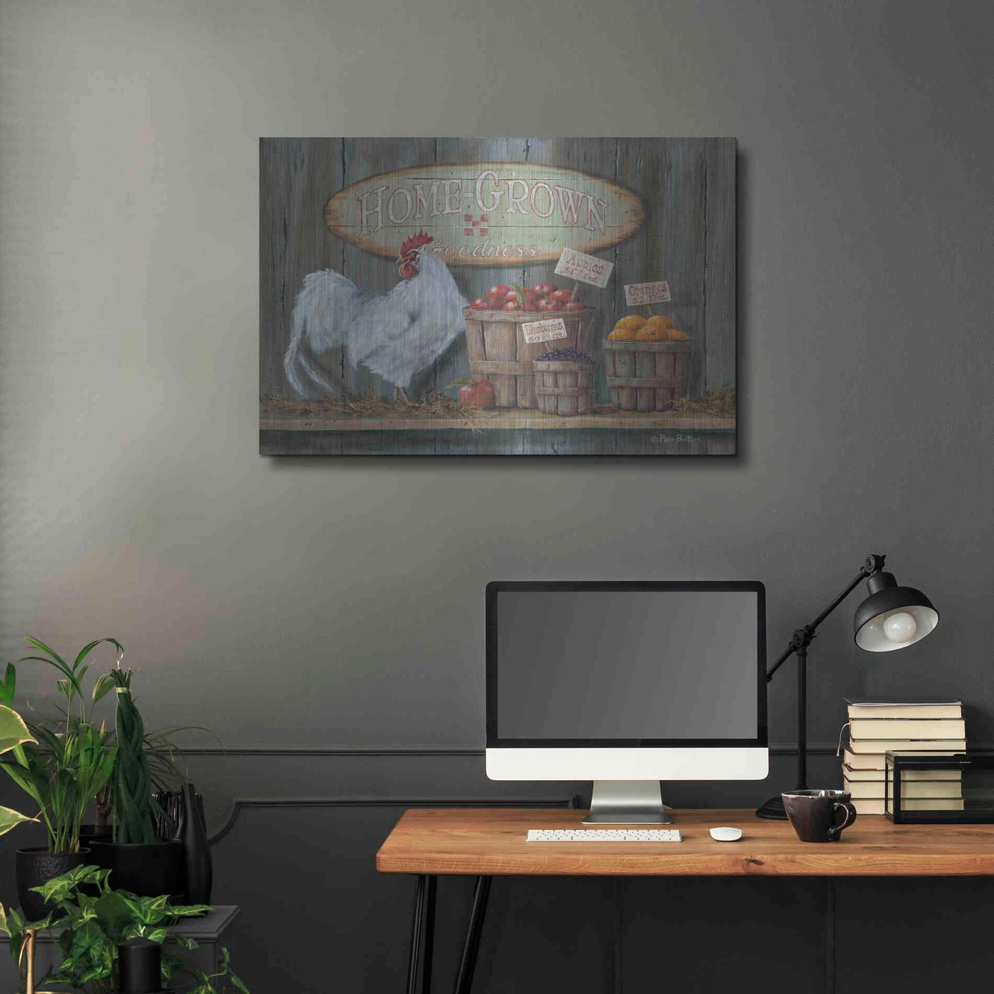 Luxe Metal Art 'Homegrown Goodness' by Pam Britton, Metal Wall Art,36x24