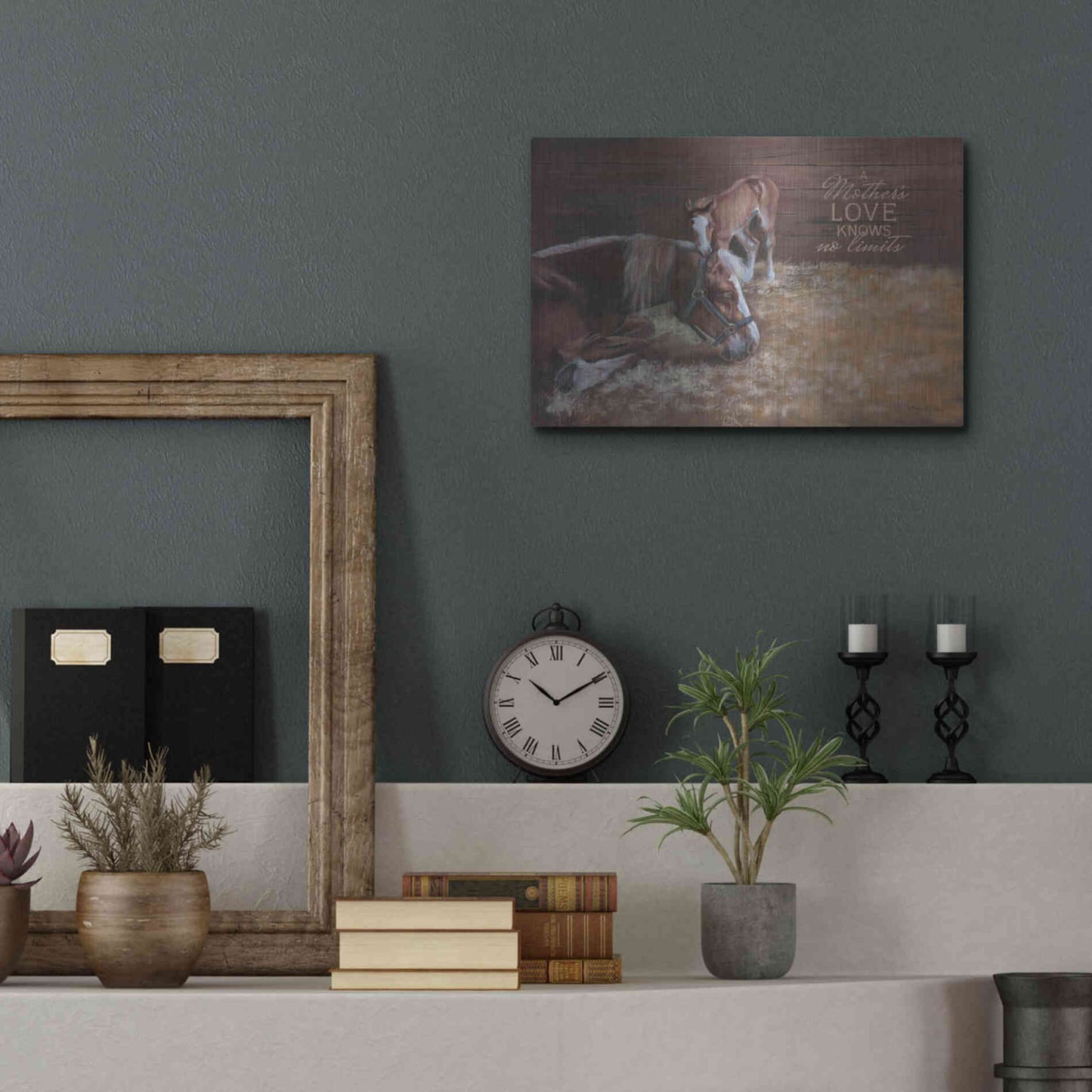 Luxe Metal Art 'A Mother's Love' by Pam Britton, Metal Wall Art,16x12