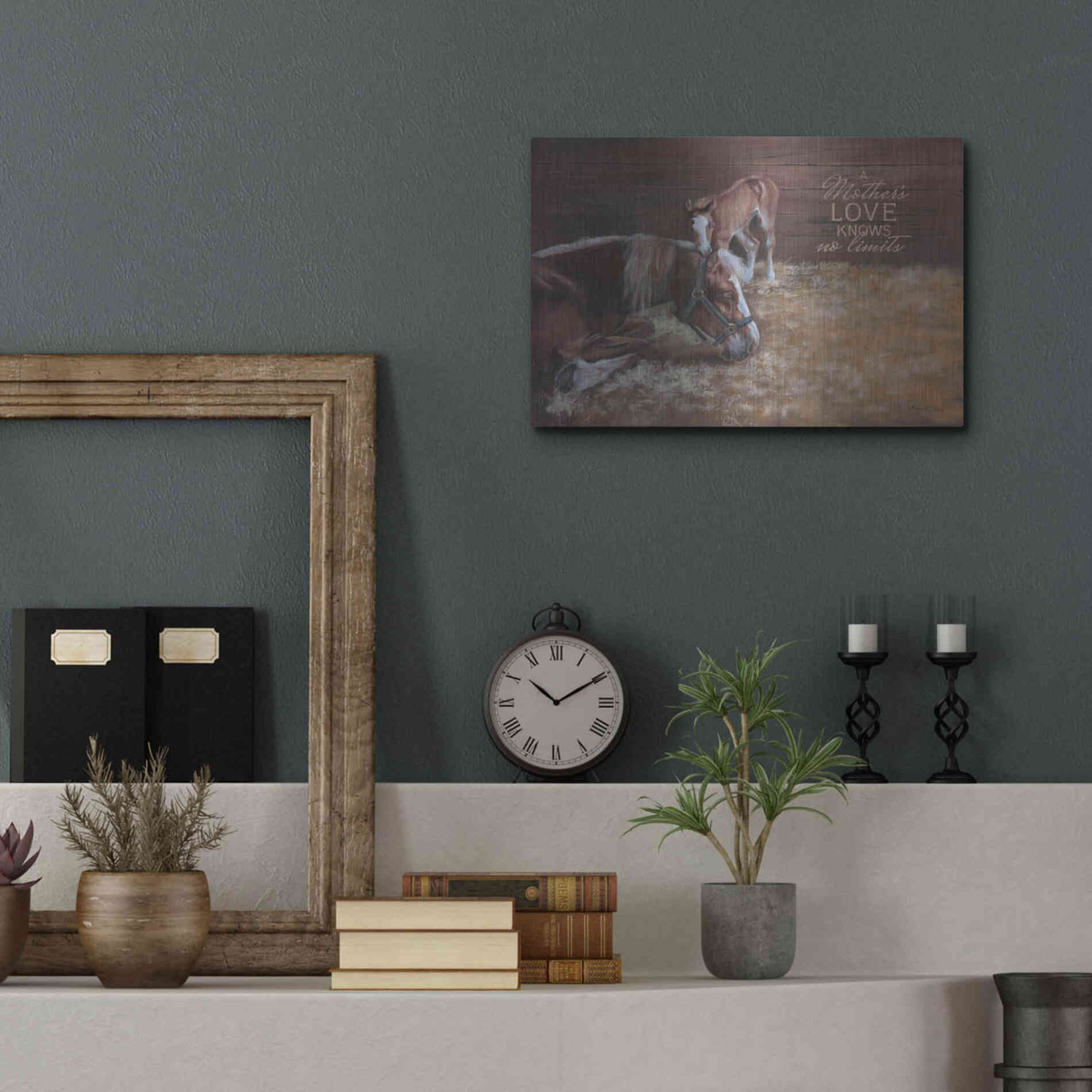 Luxe Metal Art 'A Mother's Love' by Pam Britton, Metal Wall Art,16x12