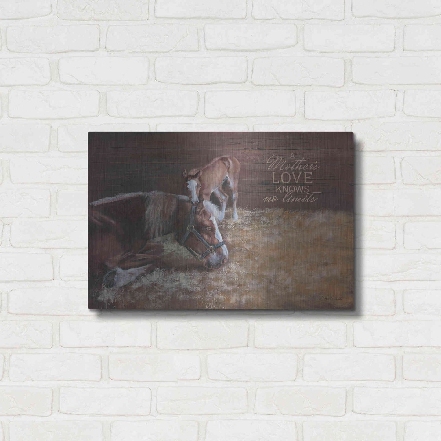 Luxe Metal Art 'A Mother's Love' by Pam Britton, Metal Wall Art,24x16