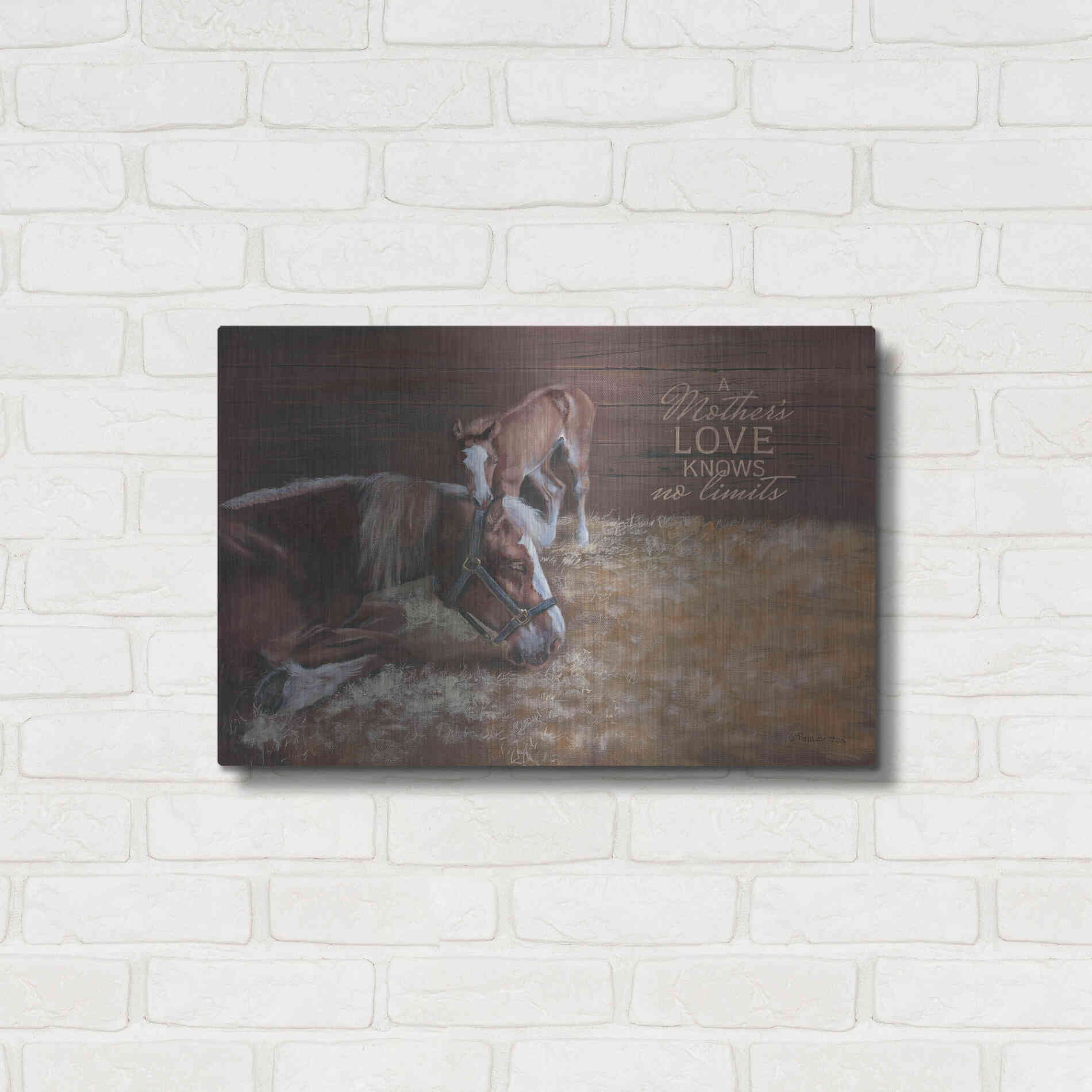 Luxe Metal Art 'A Mother's Love' by Pam Britton, Metal Wall Art,24x16