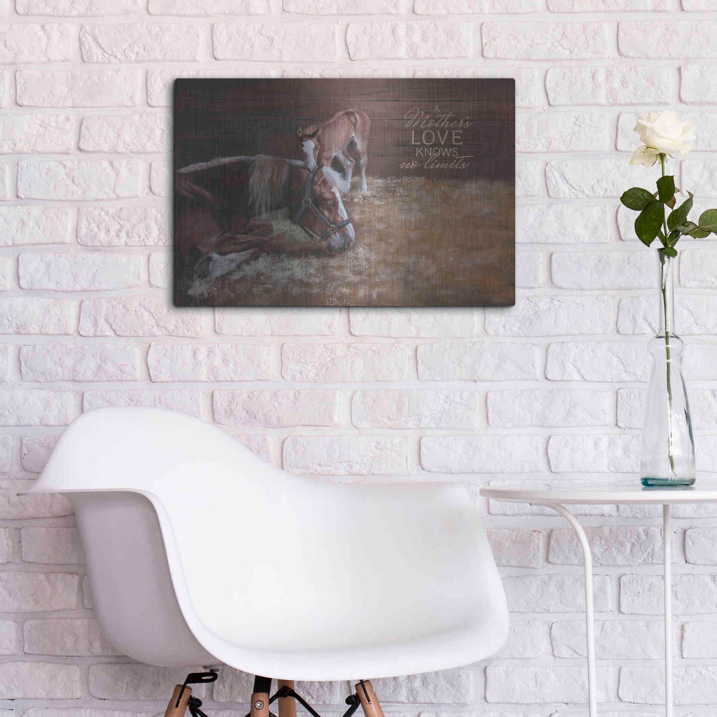 Luxe Metal Art 'A Mother's Love' by Pam Britton, Metal Wall Art,24x16