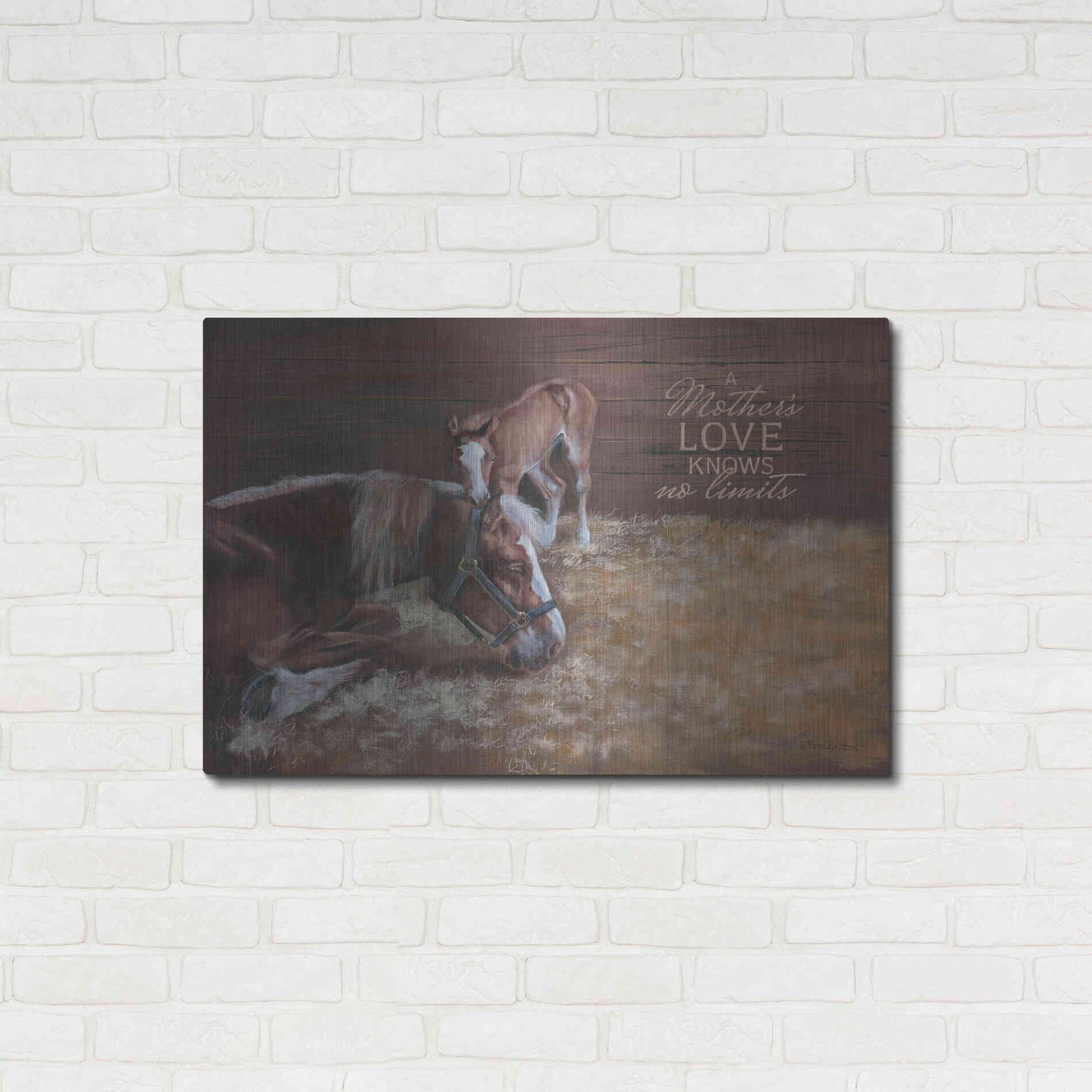 Luxe Metal Art 'A Mother's Love' by Pam Britton, Metal Wall Art,36x24