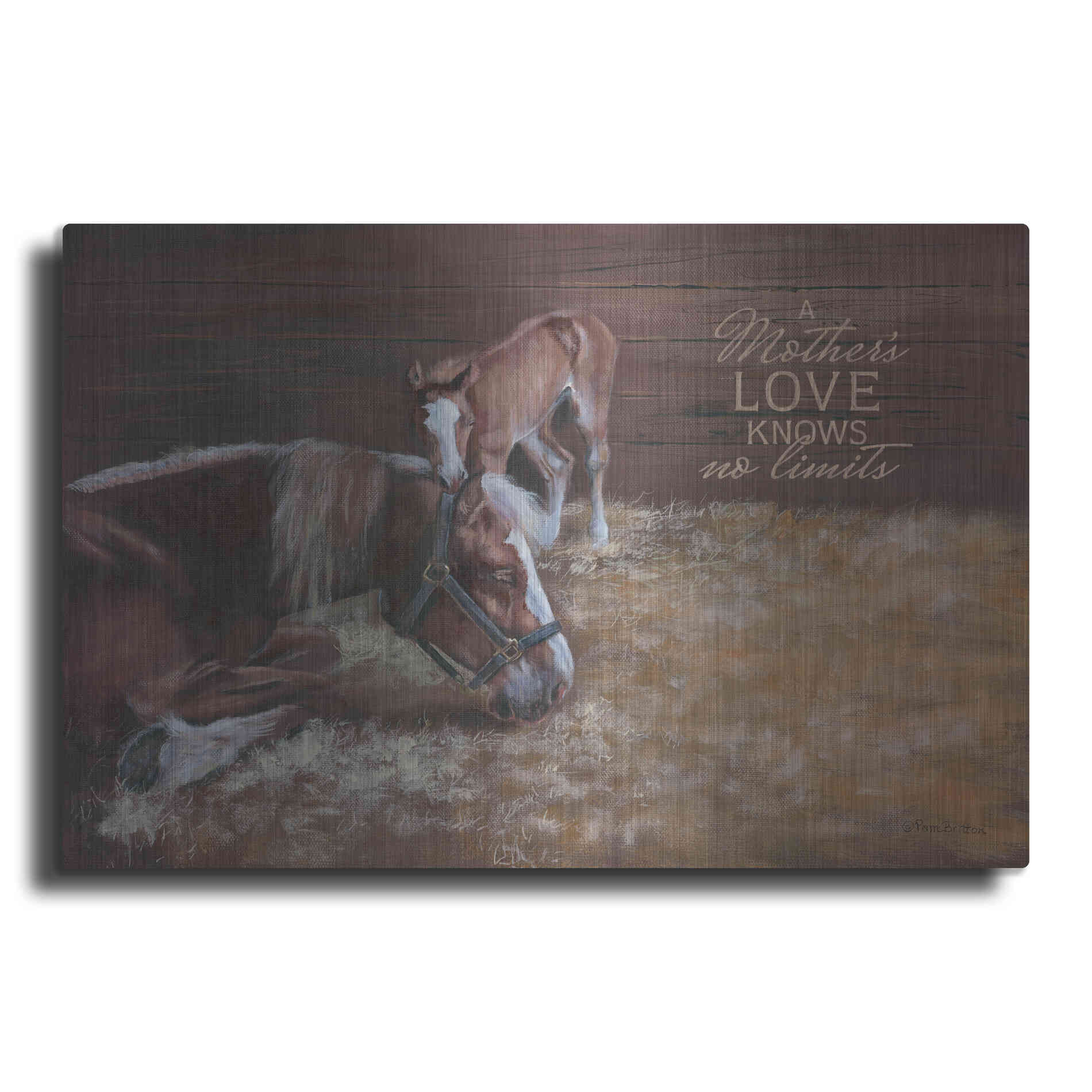 Luxe Metal Art 'A Mother's Love' by Pam Britton, Metal Wall Art