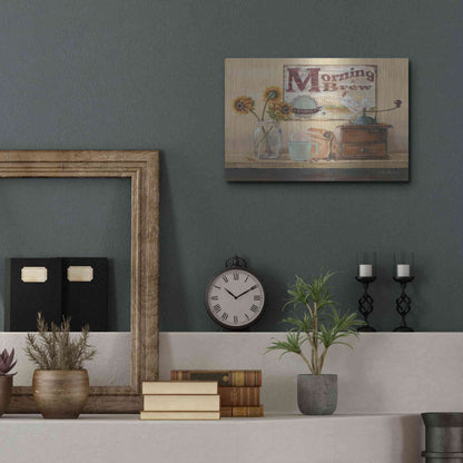 Luxe Metal Art 'Morning Brew' by Pam Britton, Metal Wall Art,16x12