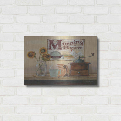 Luxe Metal Art 'Morning Brew' by Pam Britton, Metal Wall Art,24x16