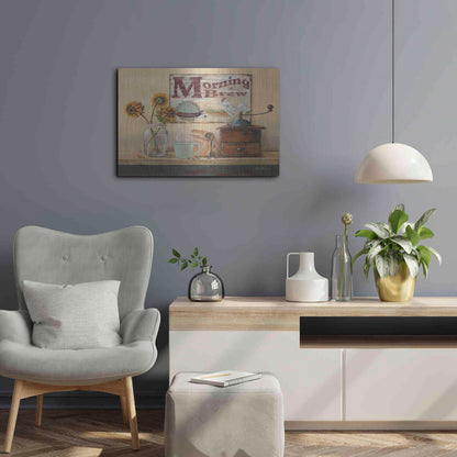 Luxe Metal Art 'Morning Brew' by Pam Britton, Metal Wall Art,24x16