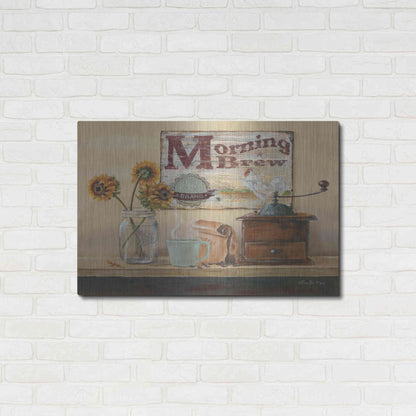 Luxe Metal Art 'Morning Brew' by Pam Britton, Metal Wall Art,36x24