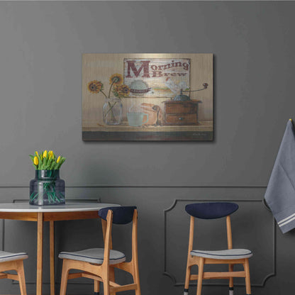 Luxe Metal Art 'Morning Brew' by Pam Britton, Metal Wall Art,36x24