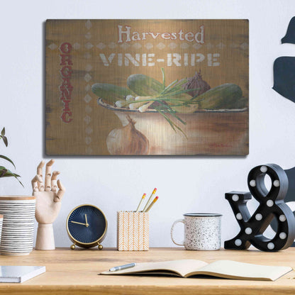 Luxe Metal Art 'Vine Ripe' by Pam Britton, Metal Wall Art,16x12