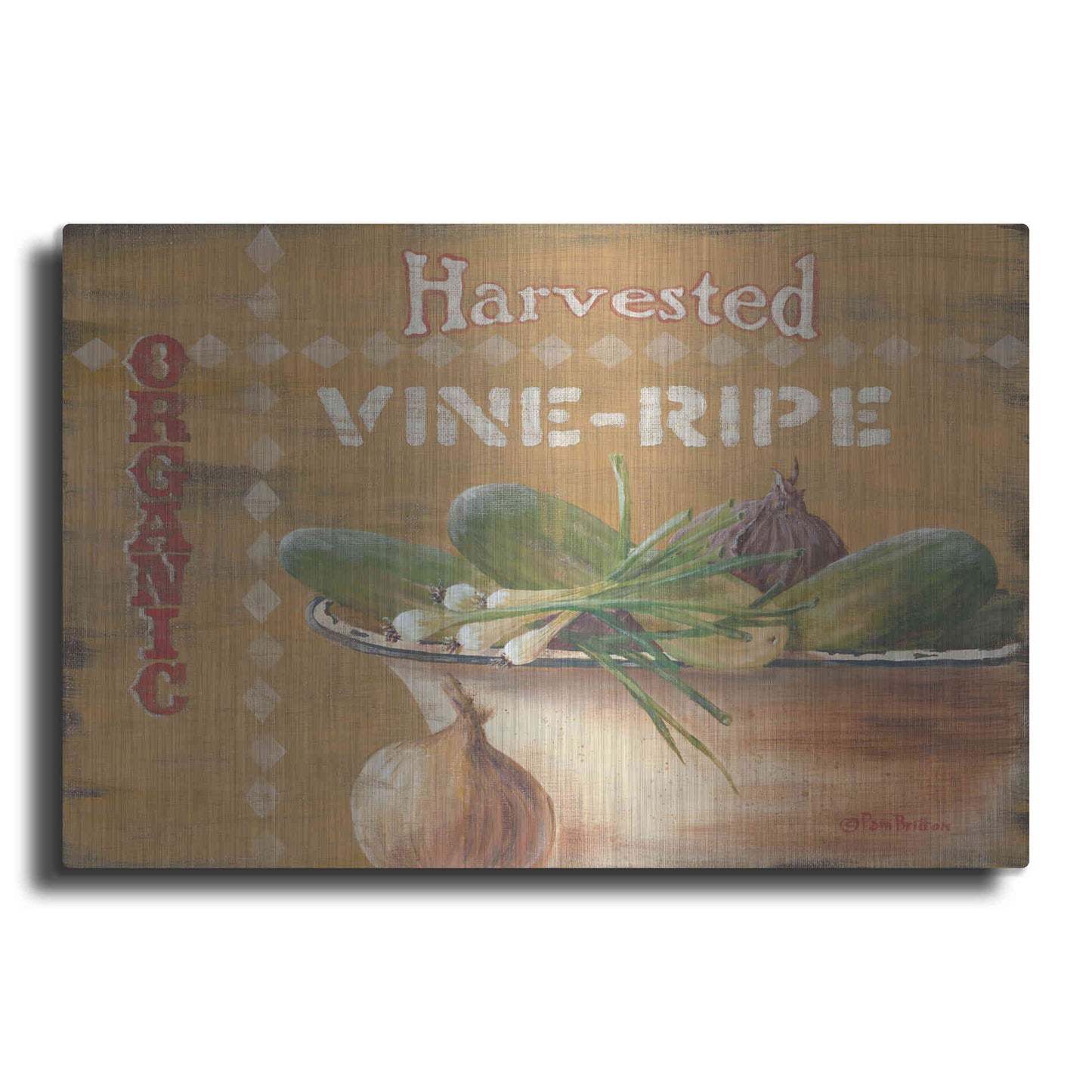 Luxe Metal Art 'Vine Ripe' by Pam Britton, Metal Wall Art