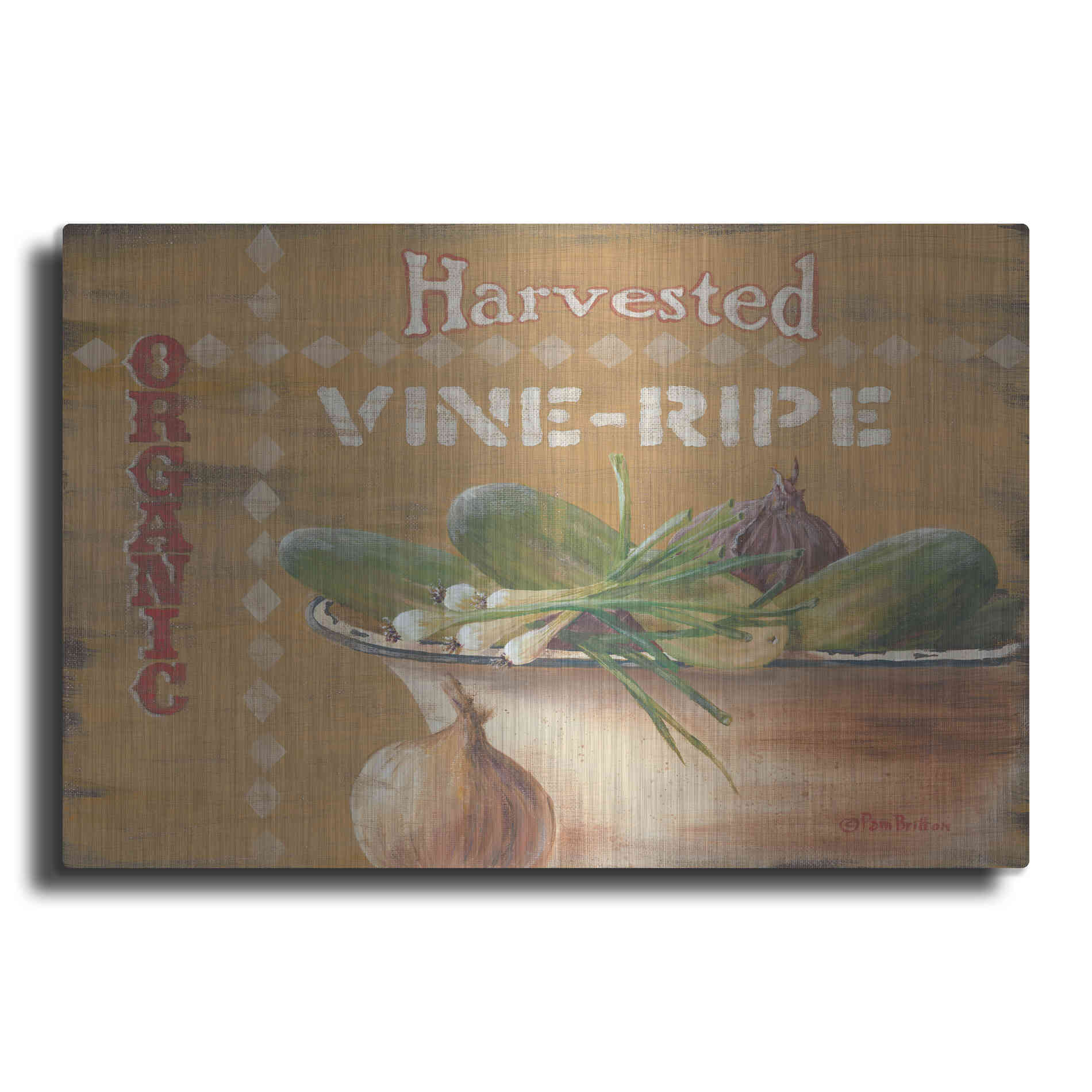 Luxe Metal Art 'Vine Ripe' by Pam Britton, Metal Wall Art