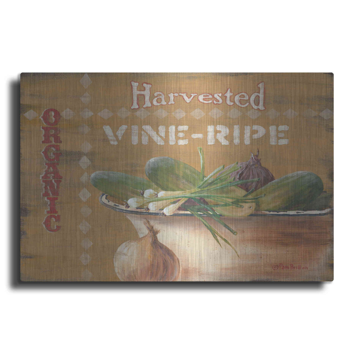 Luxe Metal Art 'Vine Ripe' by Pam Britton, Metal Wall Art
