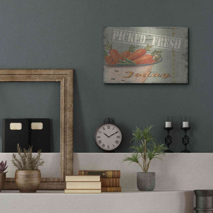 Luxe Metal Art 'Picked Fresh' by Pam Britton, Metal Wall Art,16x12