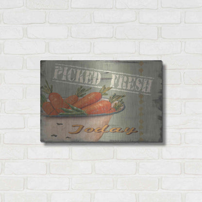 Luxe Metal Art 'Picked Fresh' by Pam Britton, Metal Wall Art,24x16