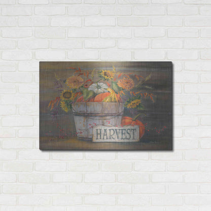 Luxe Metal Art 'Fall Harvest Bucket' by Pam Britton, Metal Wall Art,36x24
