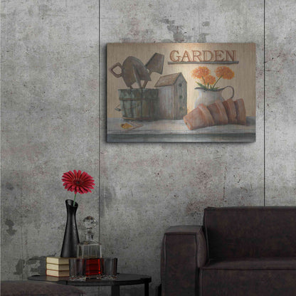 Luxe Metal Art 'Garden Shelf II' by Pam Britton, Metal Wall Art,36x24