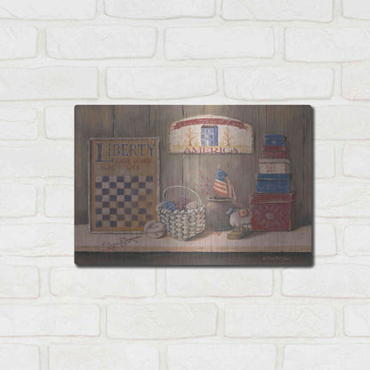 Luxe Metal Art 'Land that I Love' by Pam Britton, Metal Wall Art,16x12