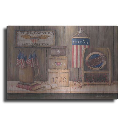 Luxe Metal Art 'Sweet Land of Liberty' by Pam Britton, Metal Wall Art