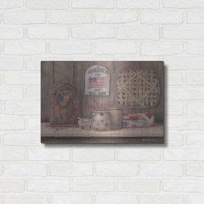 Luxe Metal Art 'America Est. 1776' by Pam Britton, Metal Wall Art,24x16