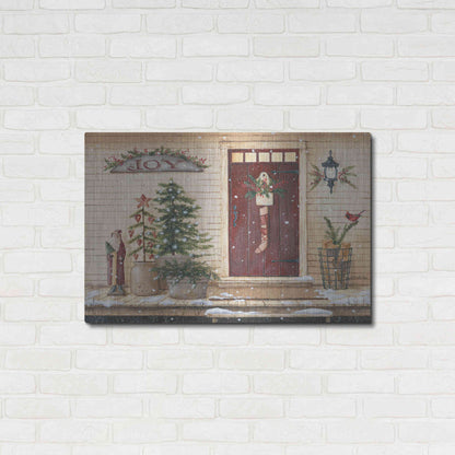 Luxe Metal Art 'Folk Art Santa Porch' by Pam Britton, Metal Wall Art,36x24
