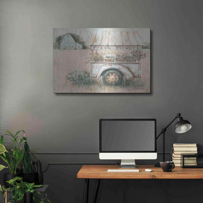 Luxe Metal Art 'Fresh Flowers for Sale' by Pam Britton, Metal Wall Art,36x24