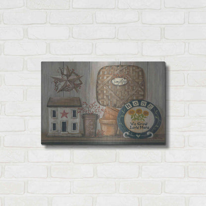 Luxe Metal Art 'Home Country Shelf' by Pam Britton, Metal Wall Art,24x16