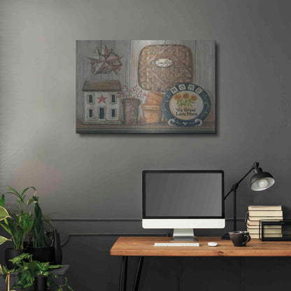 Luxe Metal Art 'Home Country Shelf' by Pam Britton, Metal Wall Art,36x24