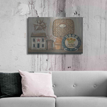 Luxe Metal Art 'Home Country Shelf' by Pam Britton, Metal Wall Art,36x24
