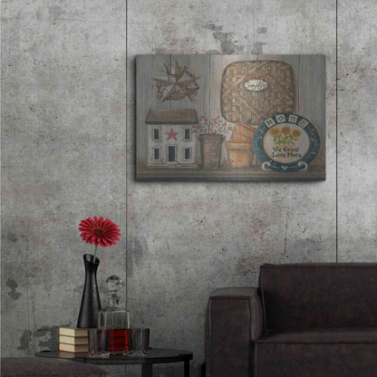 Luxe Metal Art 'Home Country Shelf' by Pam Britton, Metal Wall Art,36x24