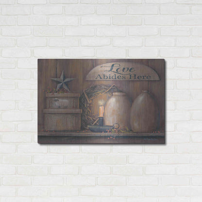 Luxe Metal Art 'Love Abides Here Shelf' by Pam Britton, Metal Wall Art,36x24