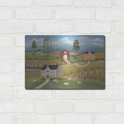 Luxe Metal Art 'Valley Flower Farms' by Pam Britton, Metal Wall Art,16x12