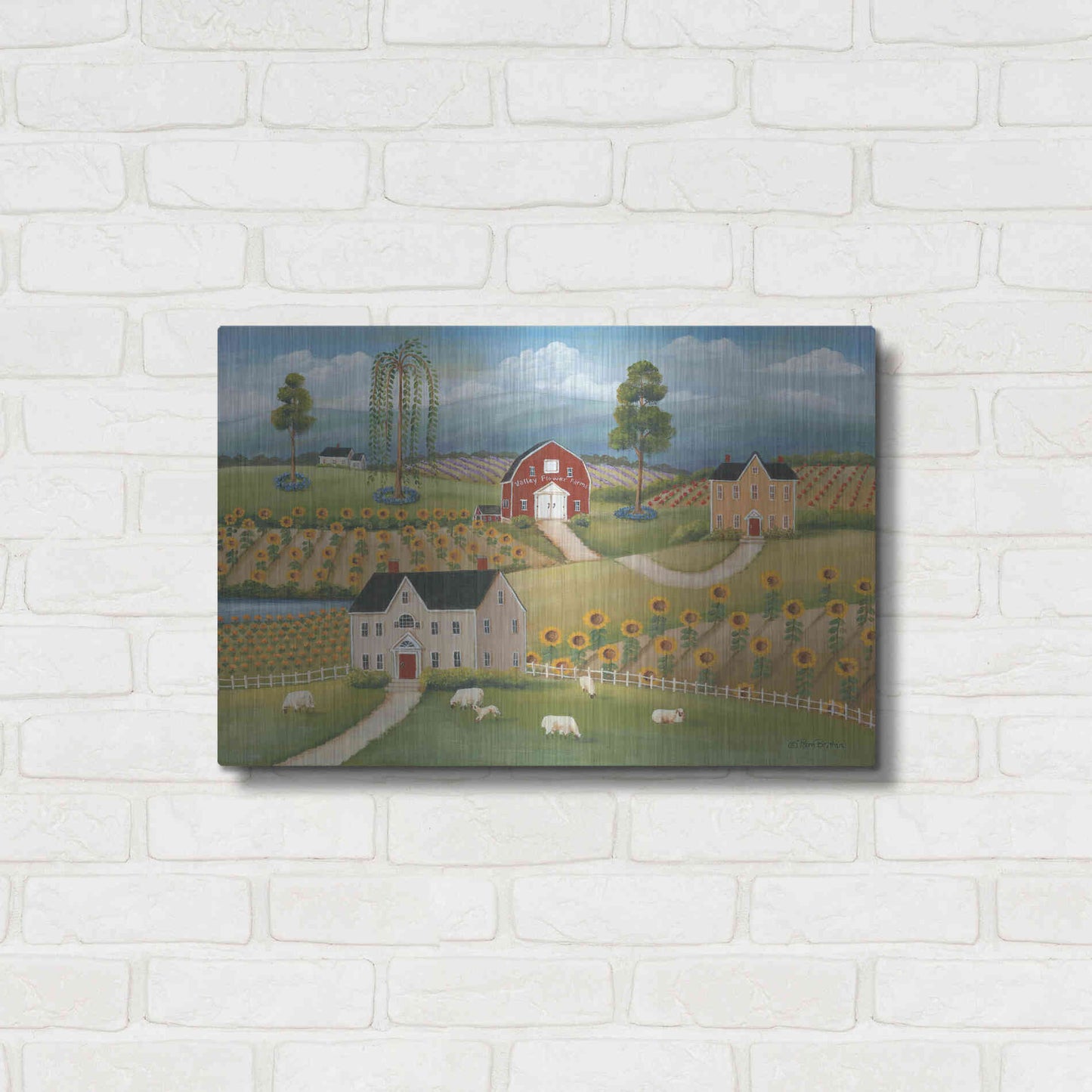 Luxe Metal Art 'Valley Flower Farms' by Pam Britton, Metal Wall Art,24x16