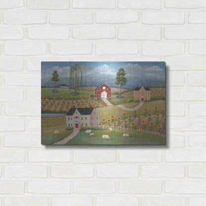 Luxe Metal Art 'Valley Flower Farms' by Pam Britton, Metal Wall Art,24x16