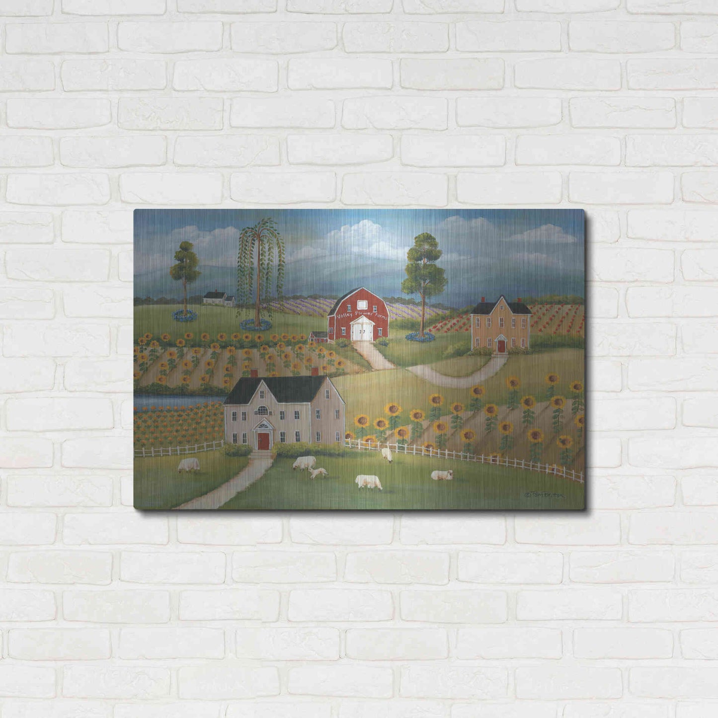 Luxe Metal Art 'Valley Flower Farms' by Pam Britton, Metal Wall Art,36x24