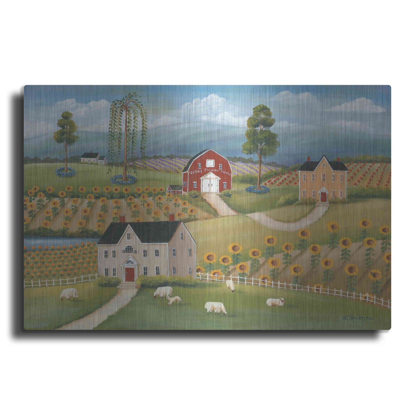 Luxe Metal Art 'Valley Flower Farms' by Pam Britton, Metal Wall Art