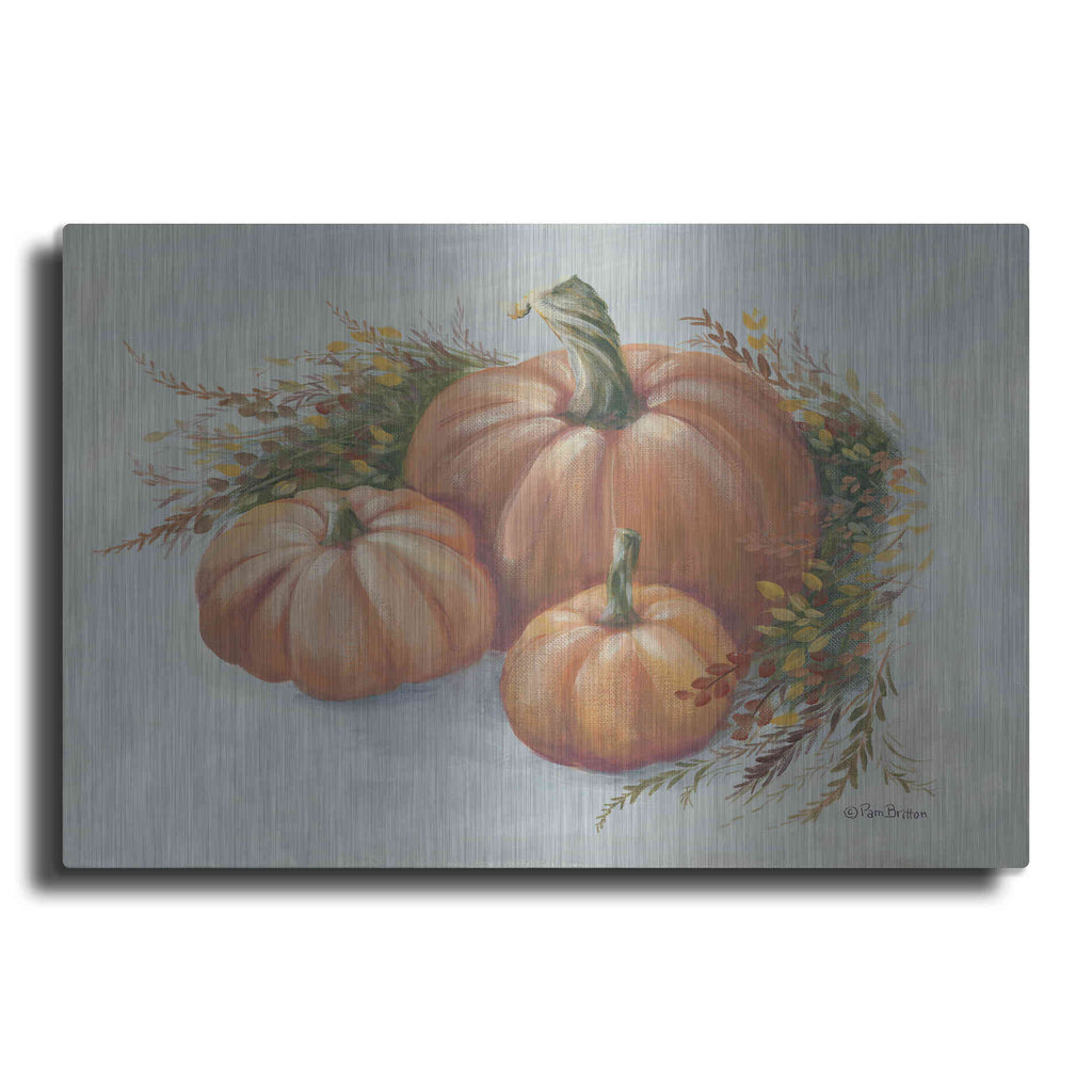 Luxe Metal Art 'Harvest Arrangement I' by Pam Britton, Metal Wall Art
