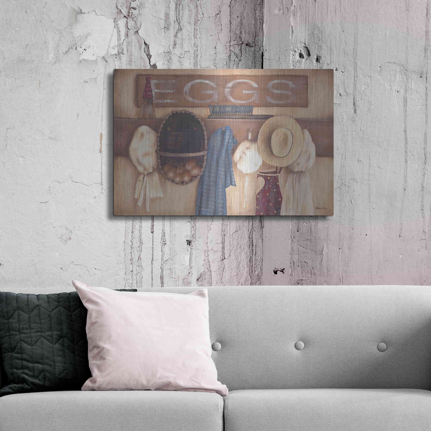 Luxe Metal Art 'Eggs' by Pam Britton, Metal Wall Art,36x24