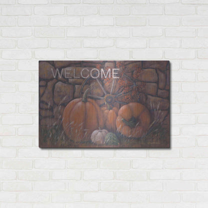 Luxe Metal Art 'Autumn Welcome' by Pam Britton, Metal Wall Art,36x24