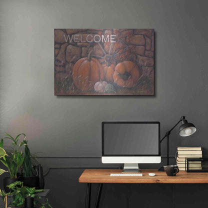 Luxe Metal Art 'Autumn Welcome' by Pam Britton, Metal Wall Art,36x24