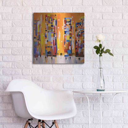 Luxe Metal Art 'Orange Sunset' by Ekaterina Ermilkina, Metal Wall Art,24x24
