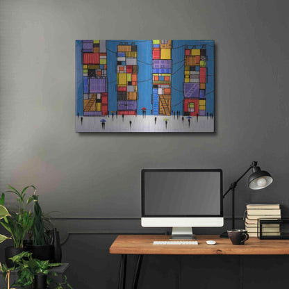 Luxe Metal Art 'Rainy Night Walk' by Ekaterina Ermilkina, Metal Wall Art,36x24