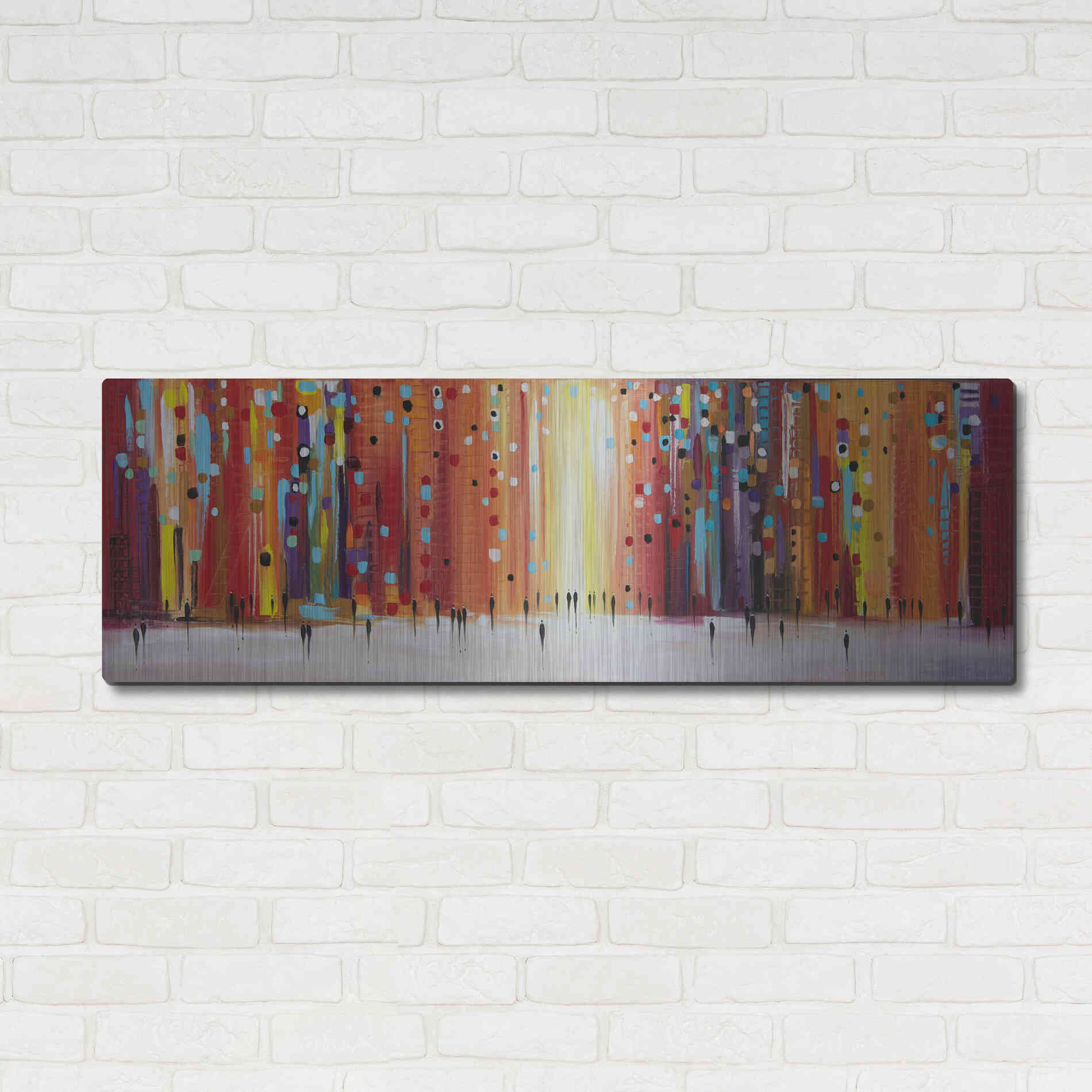 Luxe Metal Art 'Late Sunset' by Ekaterina Ermilkina, Metal Wall Art,48x16