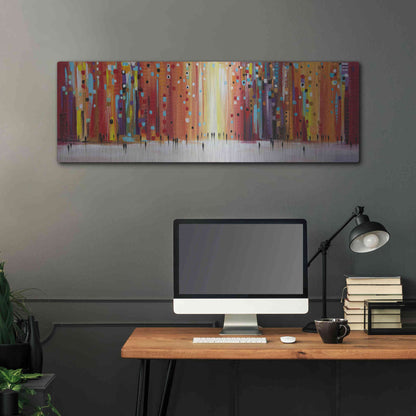 Luxe Metal Art 'Late Sunset' by Ekaterina Ermilkina, Metal Wall Art,48x16