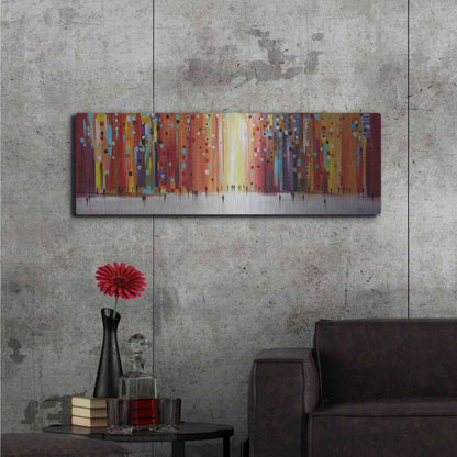 Luxe Metal Art 'Late Sunset' by Ekaterina Ermilkina, Metal Wall Art,48x16